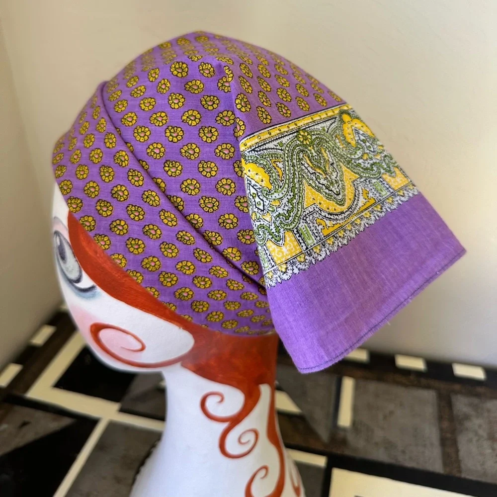 Set of 5 Cotton Bandanas | Boho Festival Hair Scarves | Paisley Wrap Set